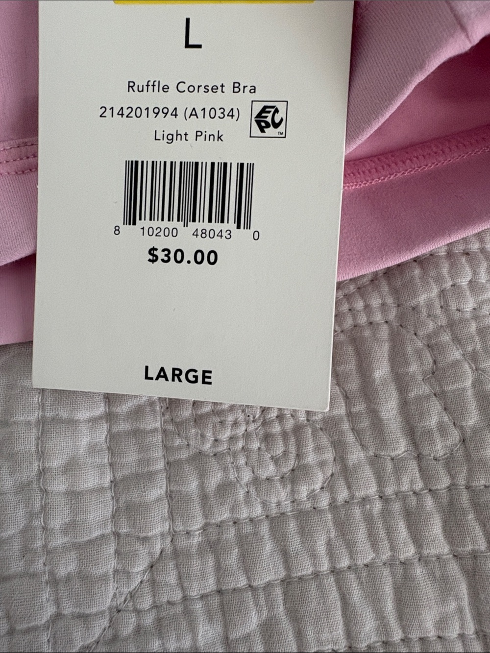 Pink Ruffle Corset Bra Blogilates - Picture 3 of 4